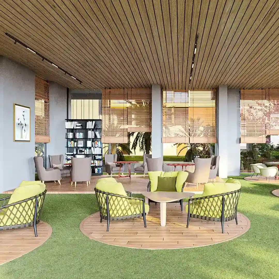 Modern living room with TV unit